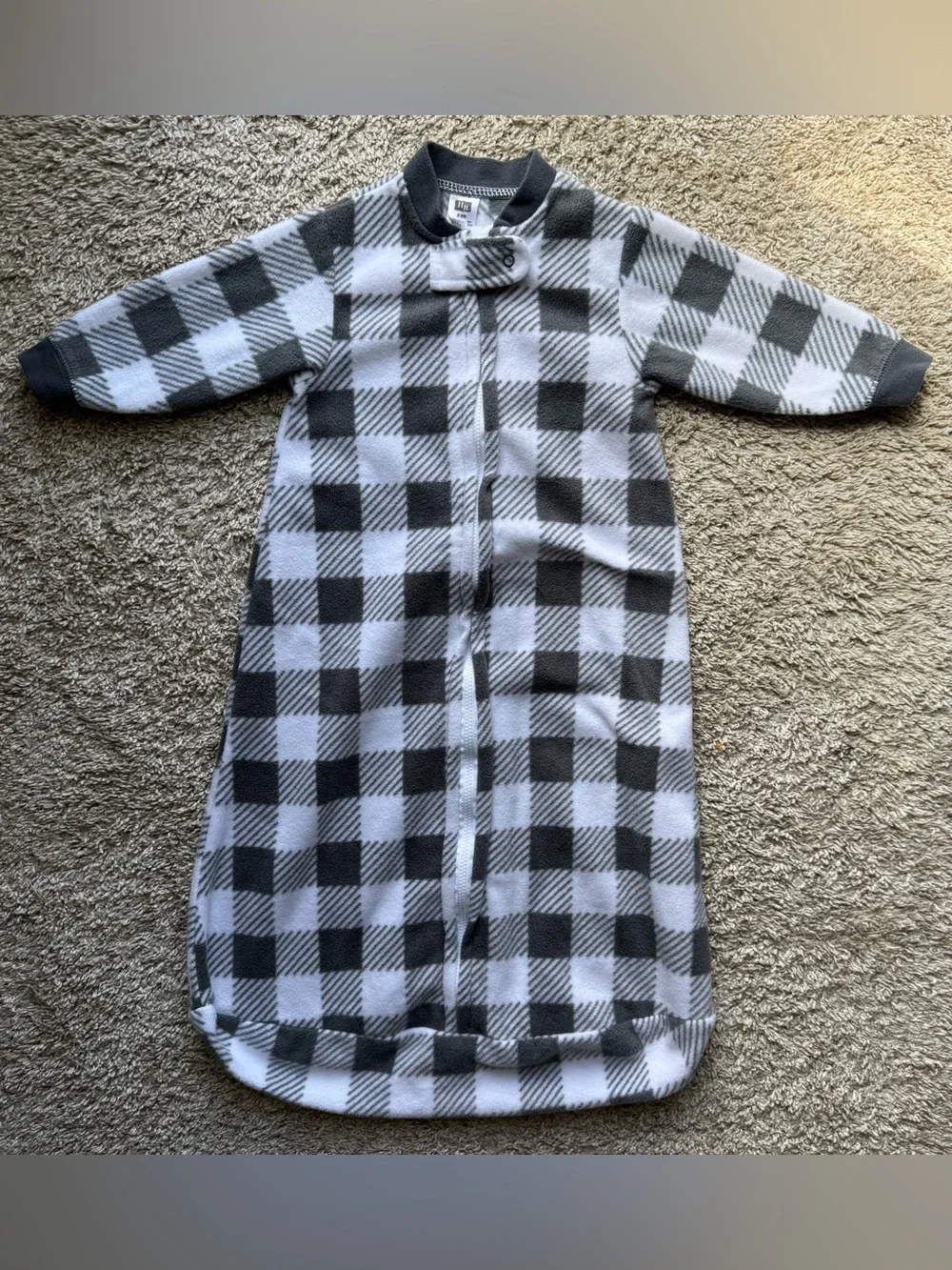 2PC Hudson Baby Fleece Sleep Sack Bundle 0-9M Buffalo Plaid Bear